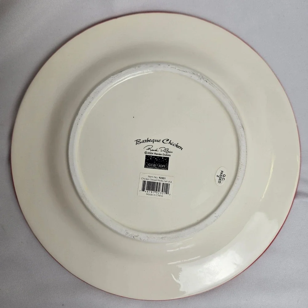 Barbeque Chicken Dessert Plates, Renee DuBois,‎ 992301, 8.75